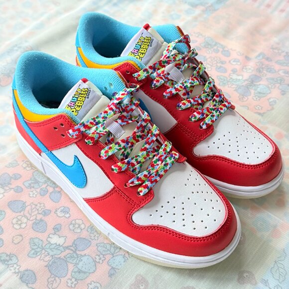 Nike X Lebron James Dunk Low Fruity Pebbles Sneakers - Picture 1 of 10